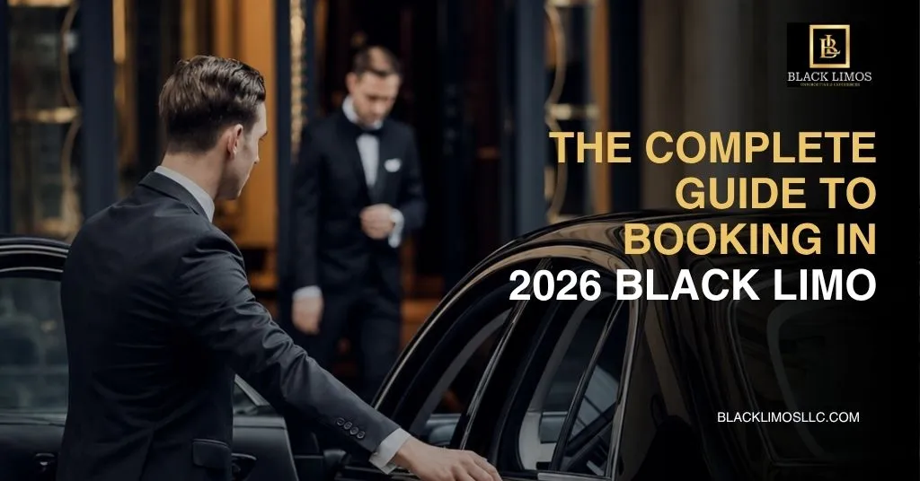 Professional chauffeur opening the door of a luxury black limousine, showcasing premium Limo Services for airport transfers, corporate travel, weddings, and VIP transportation in 2026.